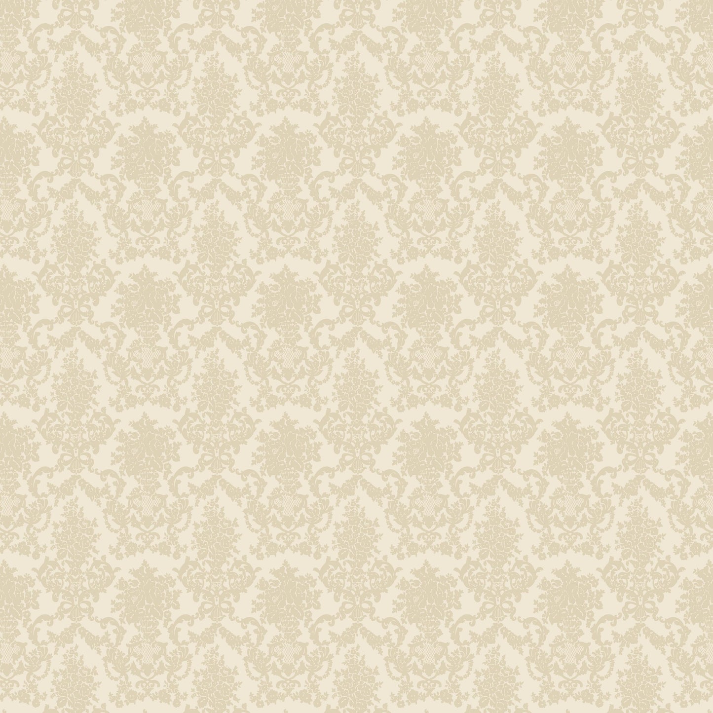 Chateau cream neutral damask wallpaper with intricate floral pattern