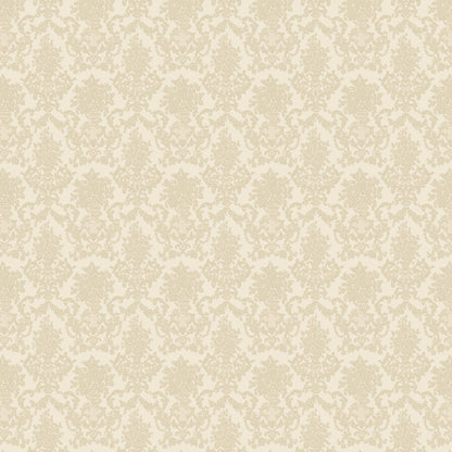 Chateau cream neutral damask wallpaper with intricate floral pattern
