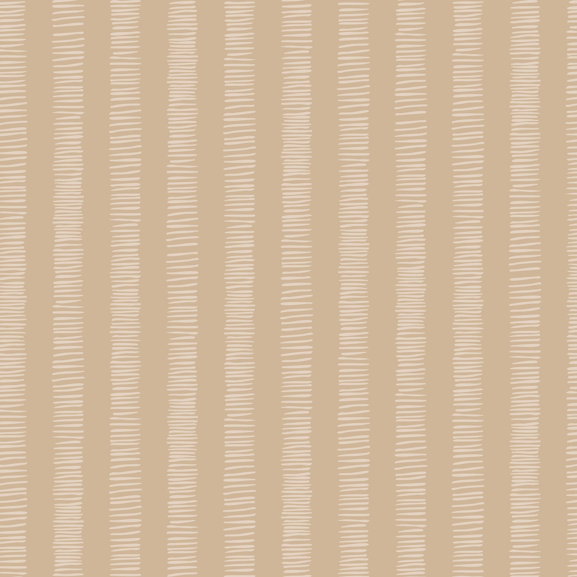 Organic Stripes Ecru wallpaper with beige and white vertical lines.